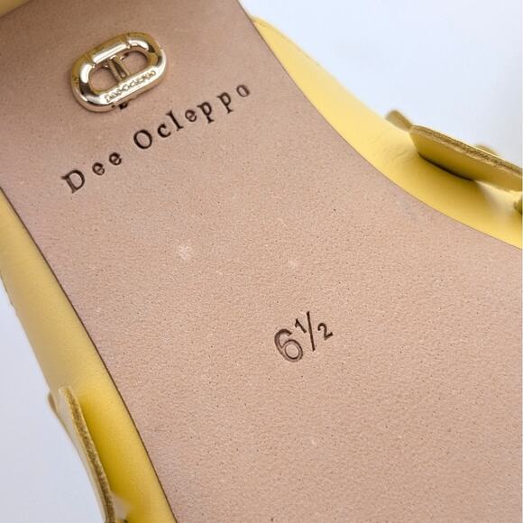 Dee Ocleppo Japan Embellished Leather Sandal Women's Yellow Size US6.5 EU37 - Picture 10 of 13